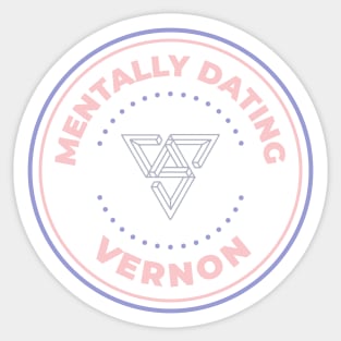 Mentally dating Seventeen Vernon Sticker